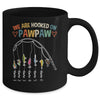 Personalized We Are Hooked On Pawpaw Fishing Custom Grandkids Name Fathers Day For Men Birthday Christmas Mug | teecentury