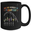 Personalized We Are Hooked On Pawpaw Fishing Custom Grandkids Name Fathers Day For Men Birthday Christmas Mug | teecentury