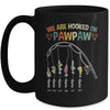 Personalized We Are Hooked On Pawpaw Fishing Custom Grandkids Name Fathers Day For Men Birthday Christmas Mug | teecentury