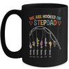 Personalized We Are Hooked On Stepdad Fishing Custom Kids Name Fathers Day For Men Birthday Christmas Mug | teecentury