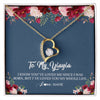 Forever Love Necklace 18K Yellow Gold Finish | Personalized Yiayia Necklace From Grandkids Granddaughter Grandson I've Loved You My Whole Life Floral Yiayia Birthday Mothers Day Christmas Customized Message Card | teecentury