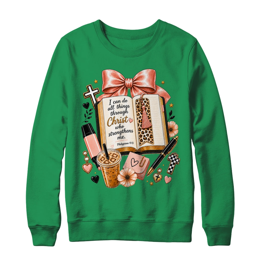 Philippians 4 13 Christian I Can Do All Things Christ Faith Shirt & Sweatshirt | teecentury