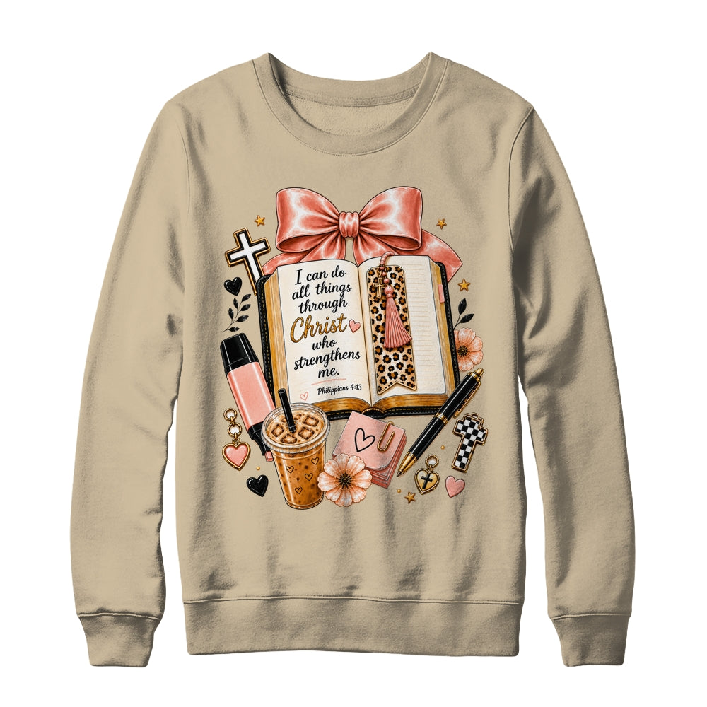 Philippians 4 13 Christian I Can Do All Things Christ Faith Shirt & Sweatshirt | teecentury