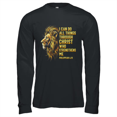 Philippians 4:13 Religious Lion Strengthens Christian Men Shirt & Hoodie | teecentury