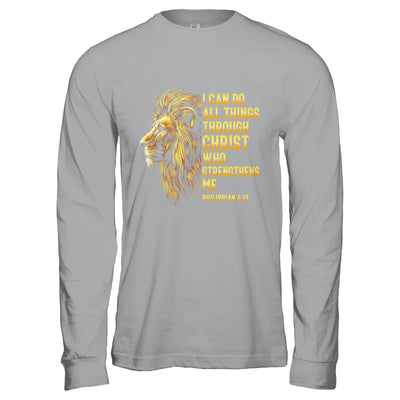 Philippians 4:13 Religious Lion Strengthens Christian Men Shirt & Hoodie | teecentury