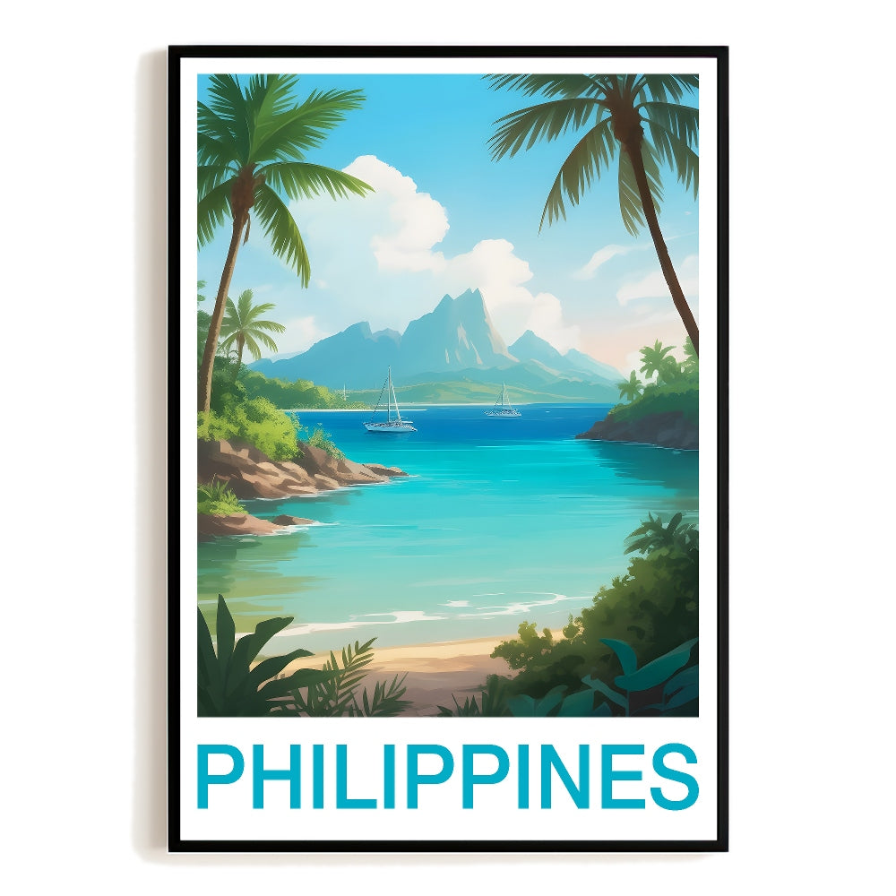 Philippines Landscape Poster Tropical Ideal Travel Souvenir For Adventurers Wall Art Landscape Print Painting For Home Decor Living Room Office Bedroom Decor Unframed | teecentury