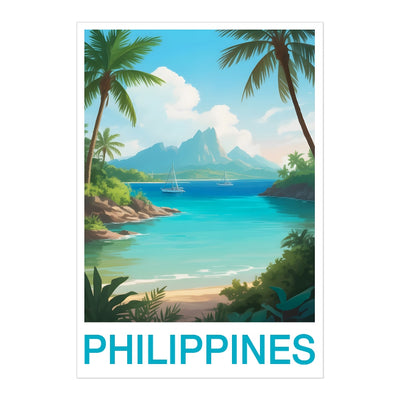 Philippines Landscape Poster Tropical Ideal Travel Souvenir For Adventurers Wall Art Landscape Print Painting For Home Decor Living Room Office Bedroom Decor Unframed | teecentury