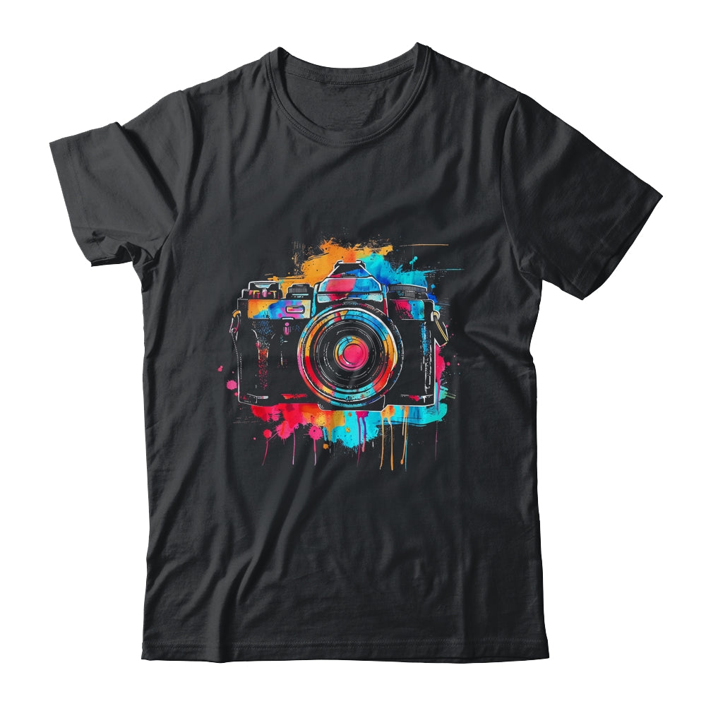 Photography Design Men Women Watercolor Camera Photographer Shirt & Tank Top | teecentury
