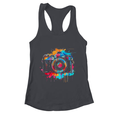 Photography Design Men Women Watercolor Camera Photographer Shirt & Tank Top | teecentury