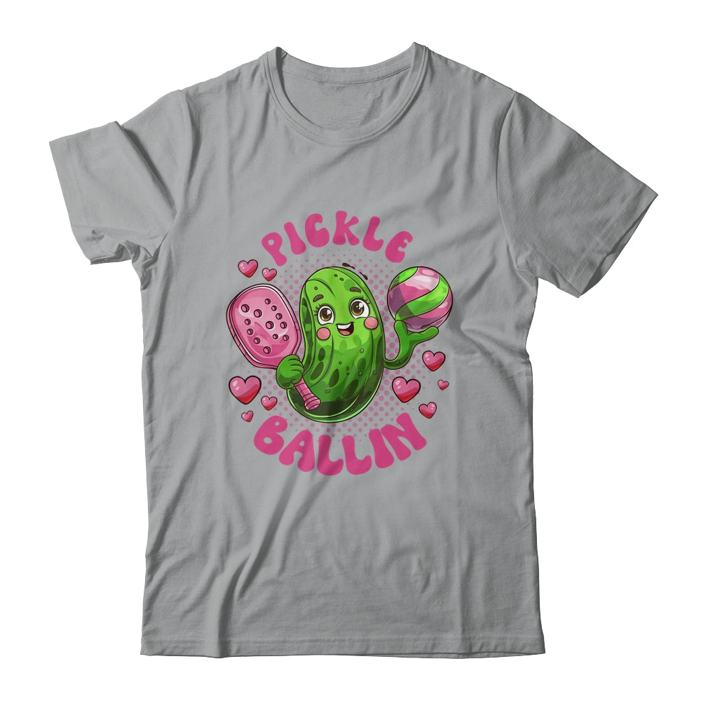 Pickle Ballin Cute Pickleball Women Girls Pickleball Lovers Shirt & Tank Top | teecentury
