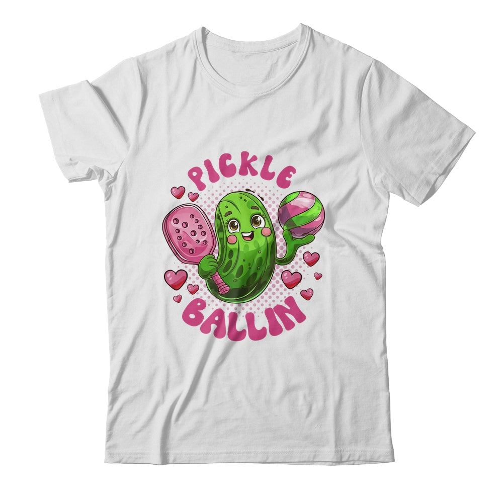 Pickle Ballin Cute Pickleball Women Girls Pickleball Lovers Shirt & Tank Top | teecentury