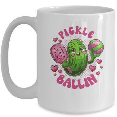 Pickle Ballin Cute Pickleball Women Girls Pickleball Lovers Mug | teecentury
