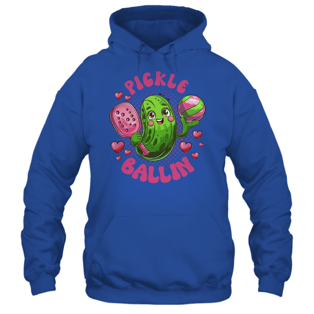 Pickle Ballin Cute Pickleball Women Girls Pickleball Lovers Shirt & Tank Top | teecentury