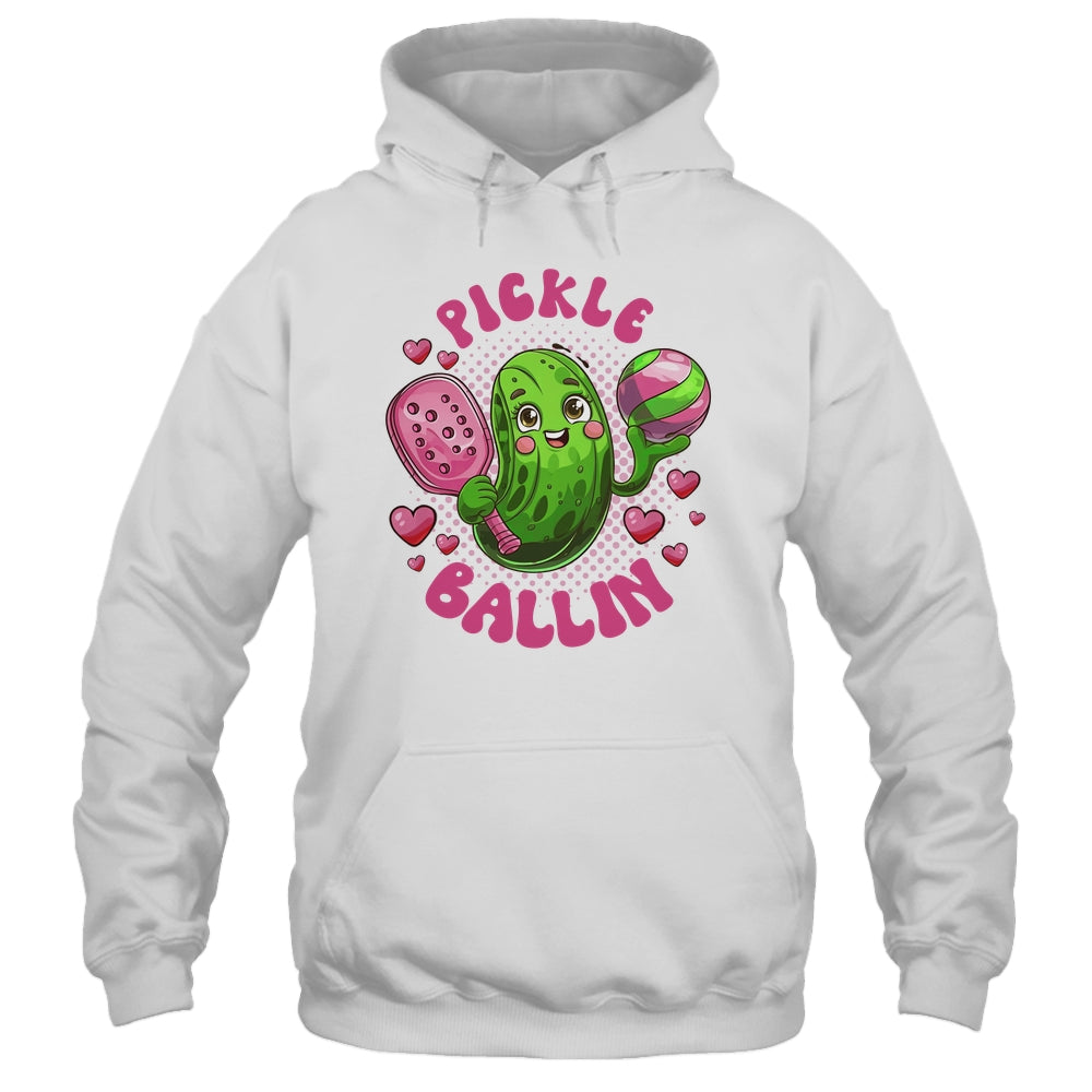 Pickle Ballin Cute Pickleball Women Girls Pickleball Lovers Shirt & Tank Top | teecentury