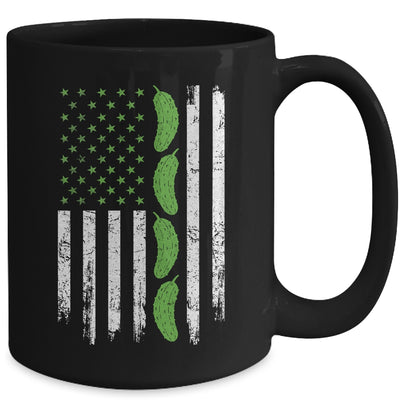 Pickle Cucumber US American Flag For Pickle Lovers Men Women Mug | teecentury