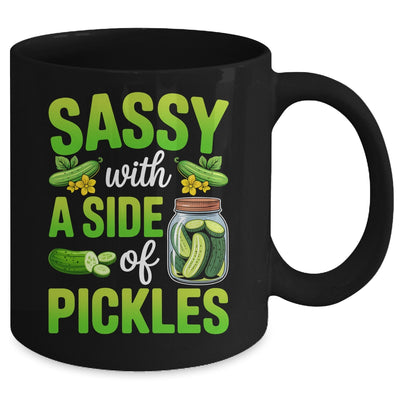 Pickle Lover Funny Sassy With A Side Of Pickles Mug | teecentury