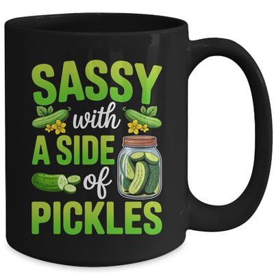 Pickle Lover Funny Sassy With A Side Of Pickles Mug | teecentury
