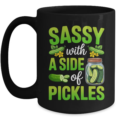 Pickle Lover Funny Sassy With A Side Of Pickles Mug | teecentury