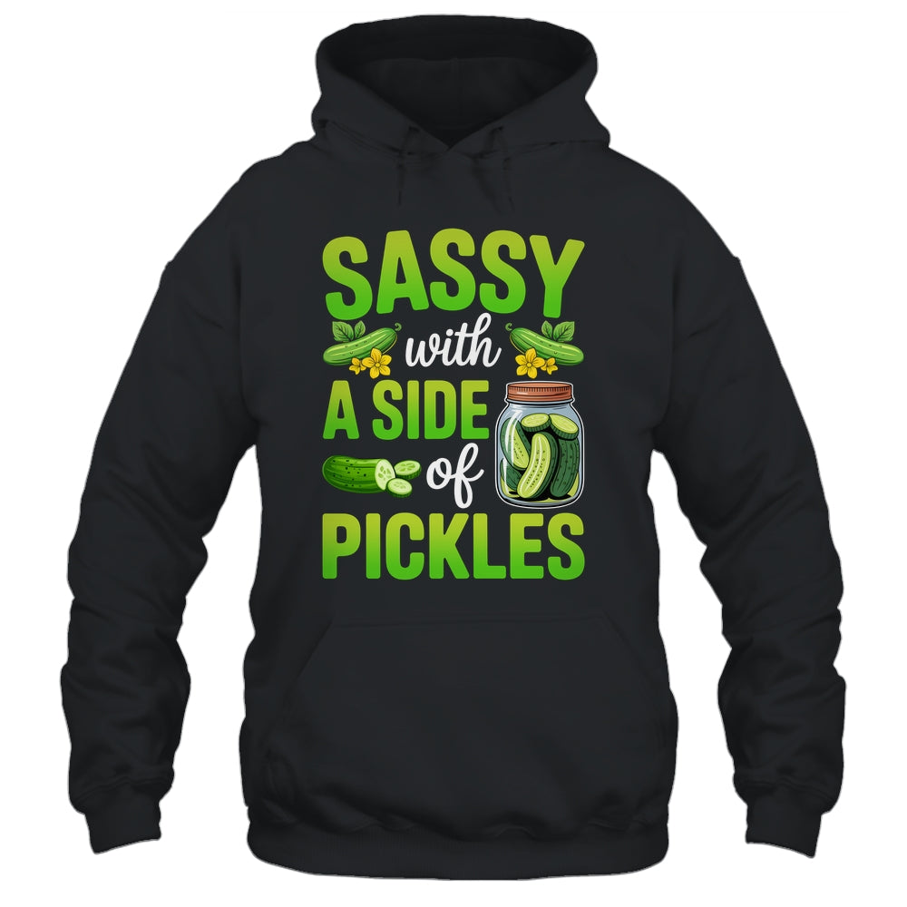 Pickle Lover Funny Sassy With A Side Of Pickles Shirt & Tank Top | teecentury
