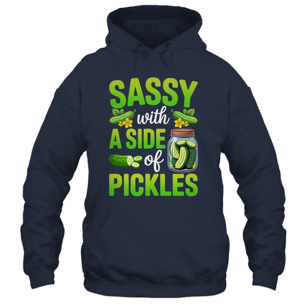 Pickle Lover Funny Sassy With A Side Of Pickles Shirt & Tank Top | teecentury