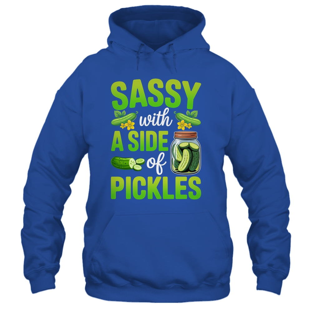 Pickle Lover Funny Sassy With A Side Of Pickles Shirt & Tank Top | teecentury