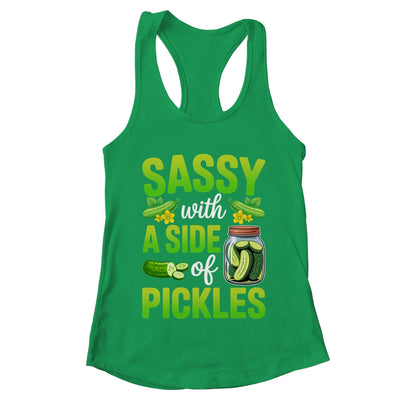 Pickle Lover Funny Sassy With A Side Of Pickles Shirt & Tank Top | teecentury