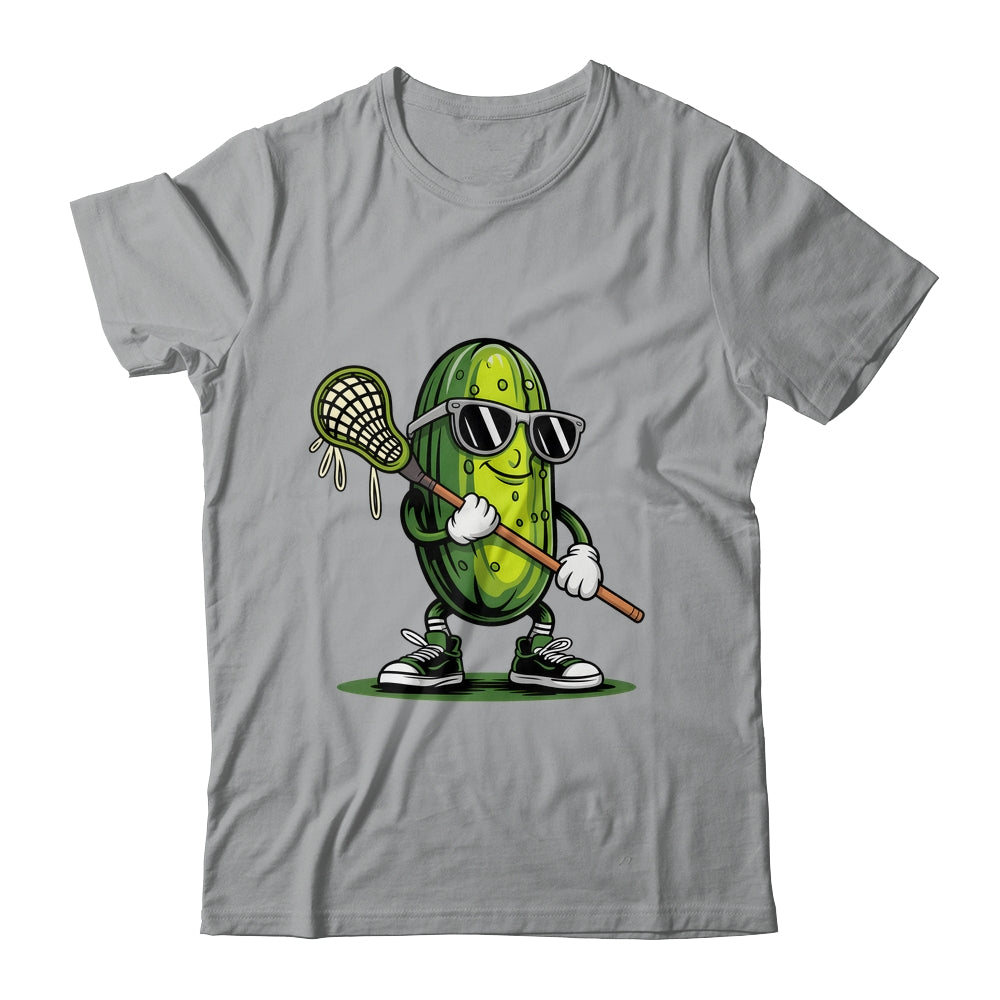 Pickle Playing Lacrosse Funny Sports For Boys Men Women Shirt & Tank Top | teecentury