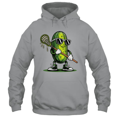 Pickle Playing Lacrosse Funny Sports For Boys Men Women Shirt & Tank Top | teecentury
