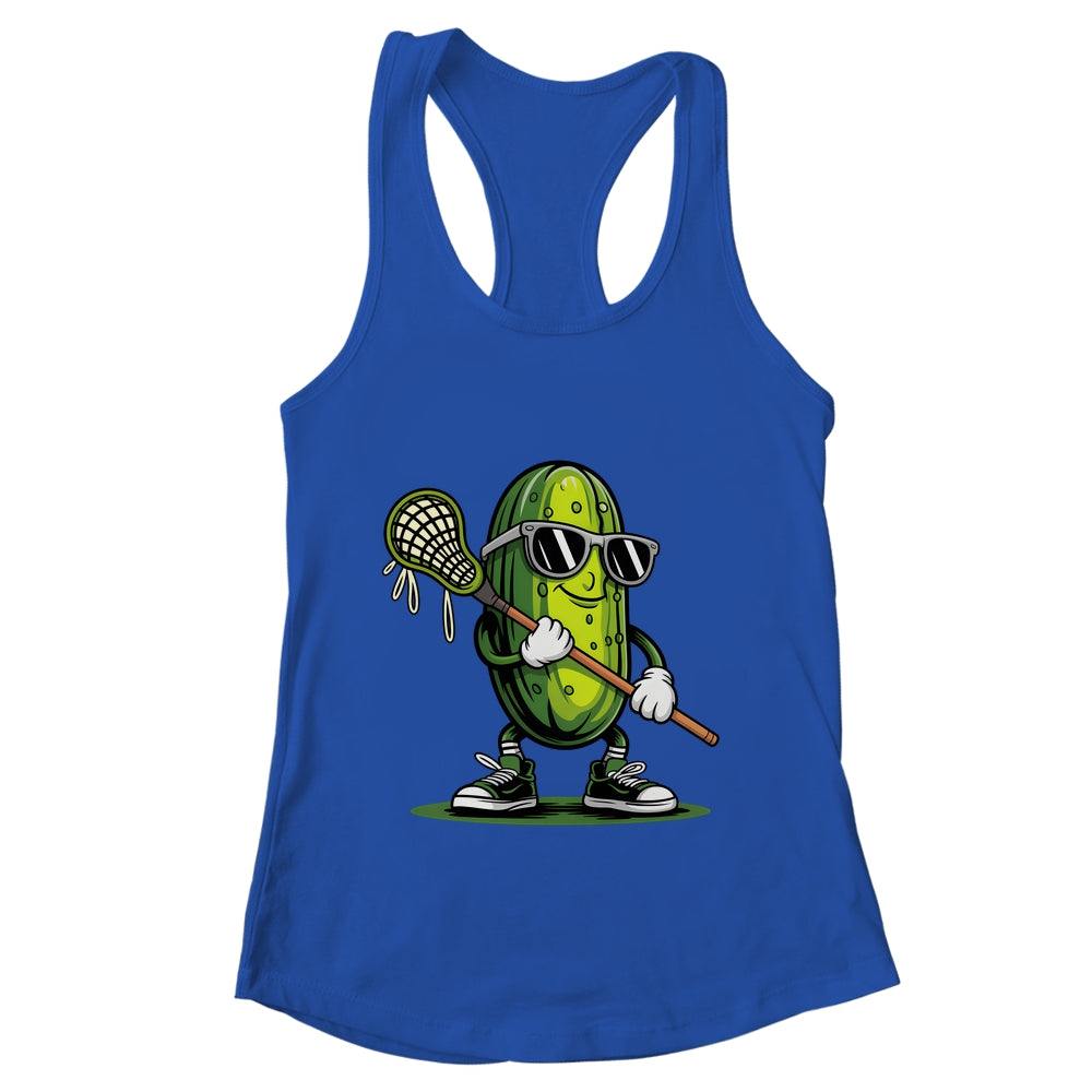 Pickle Playing Lacrosse Funny Sports For Boys Men Women Shirt & Tank Top | teecentury