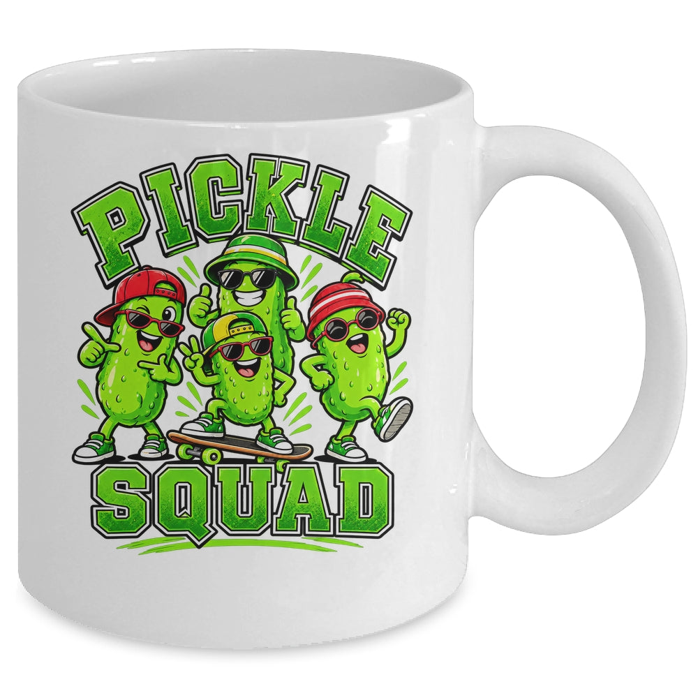 Pickle Squad Skateboard Funny Pickles Food Lover Humor Mug | teecentury