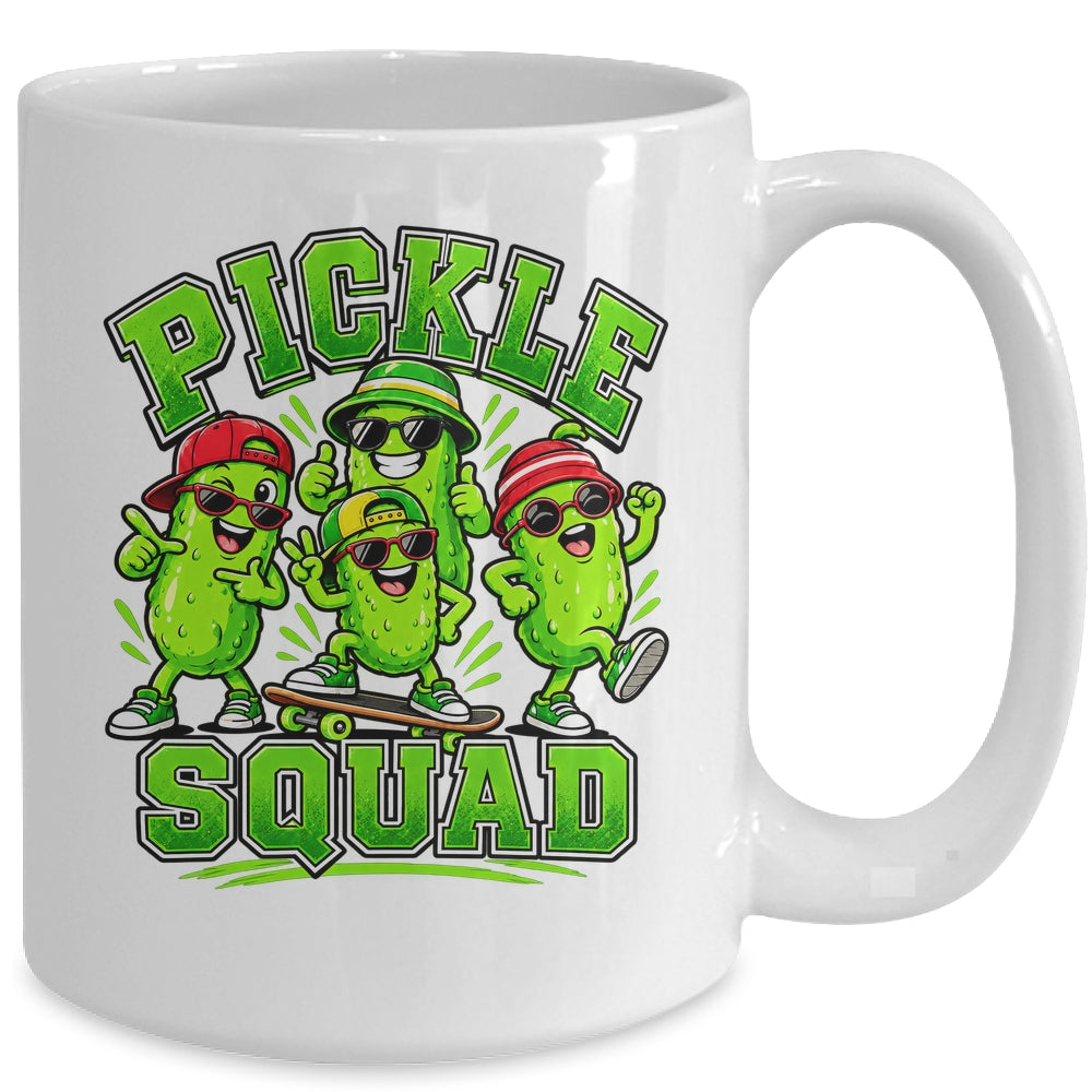 Pickle Squad Skateboard Funny Pickles Food Lover Humor Mug | teecentury
