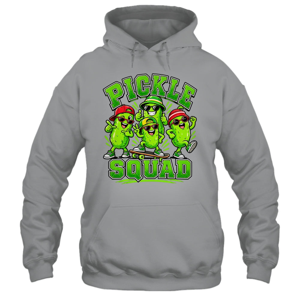 Pickle Squad Skateboard Funny Pickles Food Lover Humor Shirt & Tank Top | teecentury