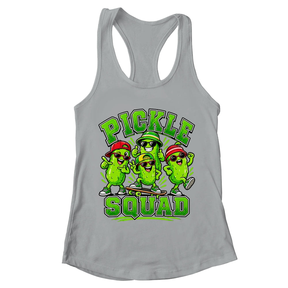 Pickle Squad Skateboard Funny Pickles Food Lover Humor Shirt & Tank Top | teecentury