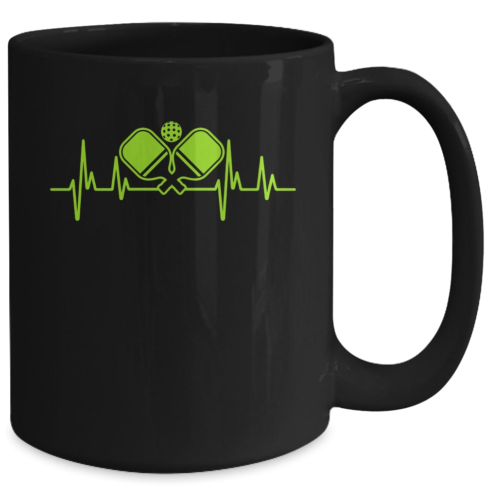 Pickleball Art For Men Women Heartbeat Pickleball Lover Mug | teecentury