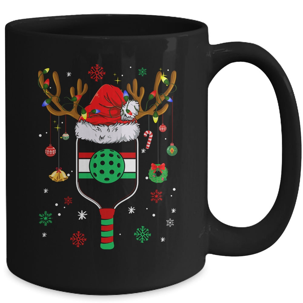 Pickleball Player Christmas Holiday Reindeer Xmas Women Men Mug | teecentury