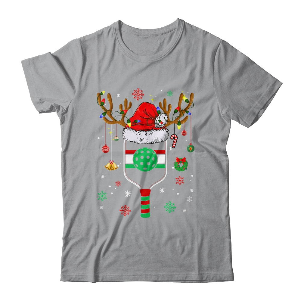 Pickleball Player Christmas Holiday Reindeer Xmas Women Men Shirt & Sweatshirt | teecentury