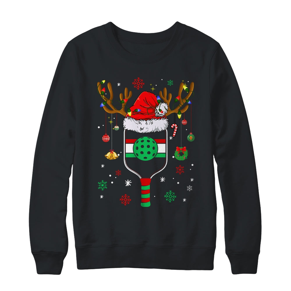 Pickleball Player Christmas Holiday Reindeer Xmas Women Men Shirt & Sweatshirt | teecentury