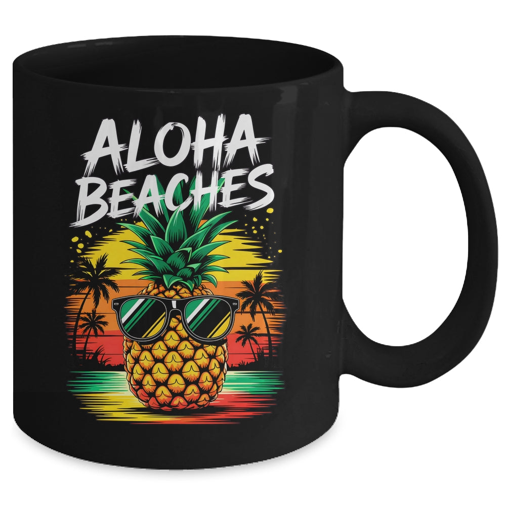 Pineapple Funny Aloha Beaches Beaches Hawaii Hawaiian Surfing Mug | teecentury