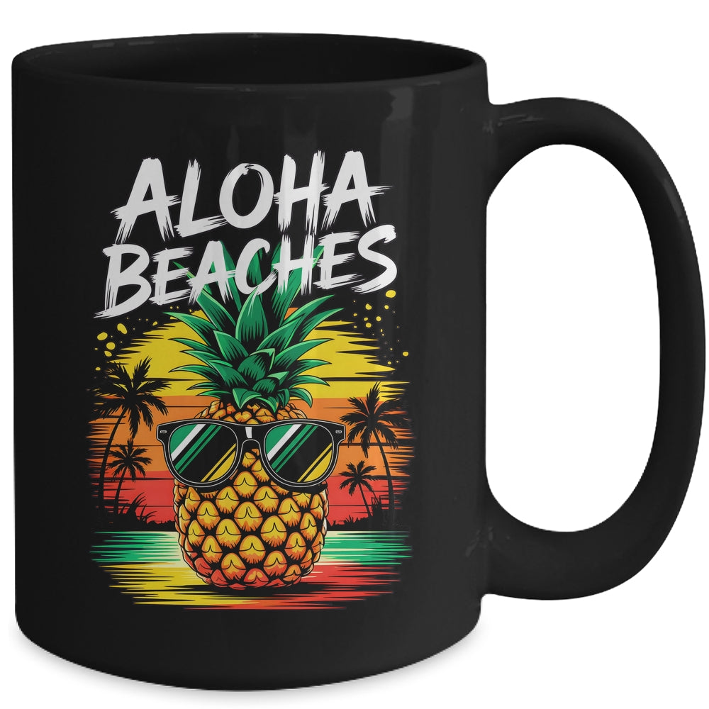 Pineapple Funny Aloha Beaches Beaches Hawaii Hawaiian Surfing Mug | teecentury