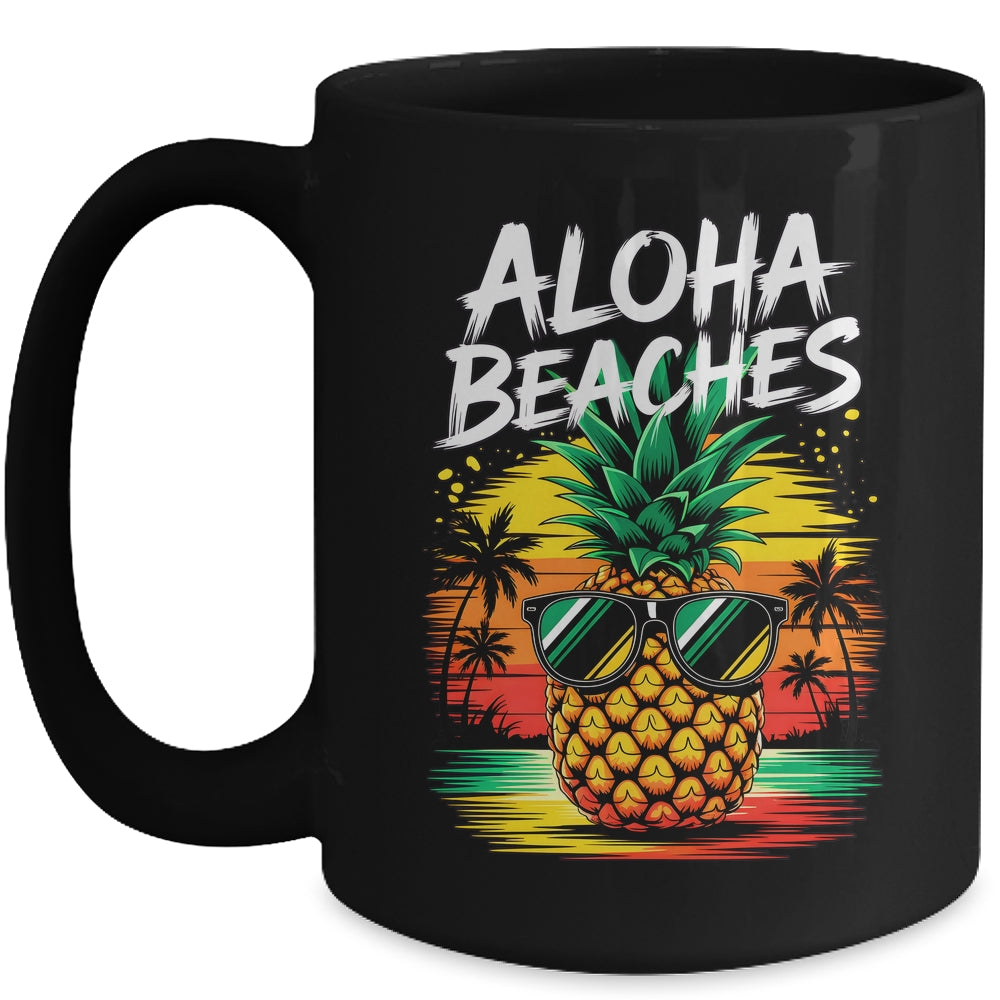Pineapple Funny Aloha Beaches Beaches Hawaii Hawaiian Surfing Mug | teecentury