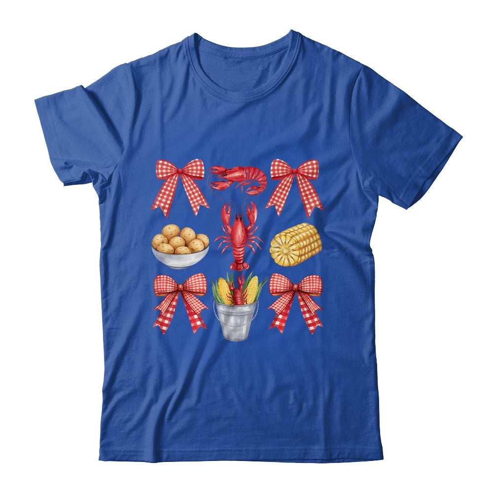 Pink Bow Cute Coquette Crawfish Boil Season Girl Aesthetic Shirt & Tank Top | teecentury