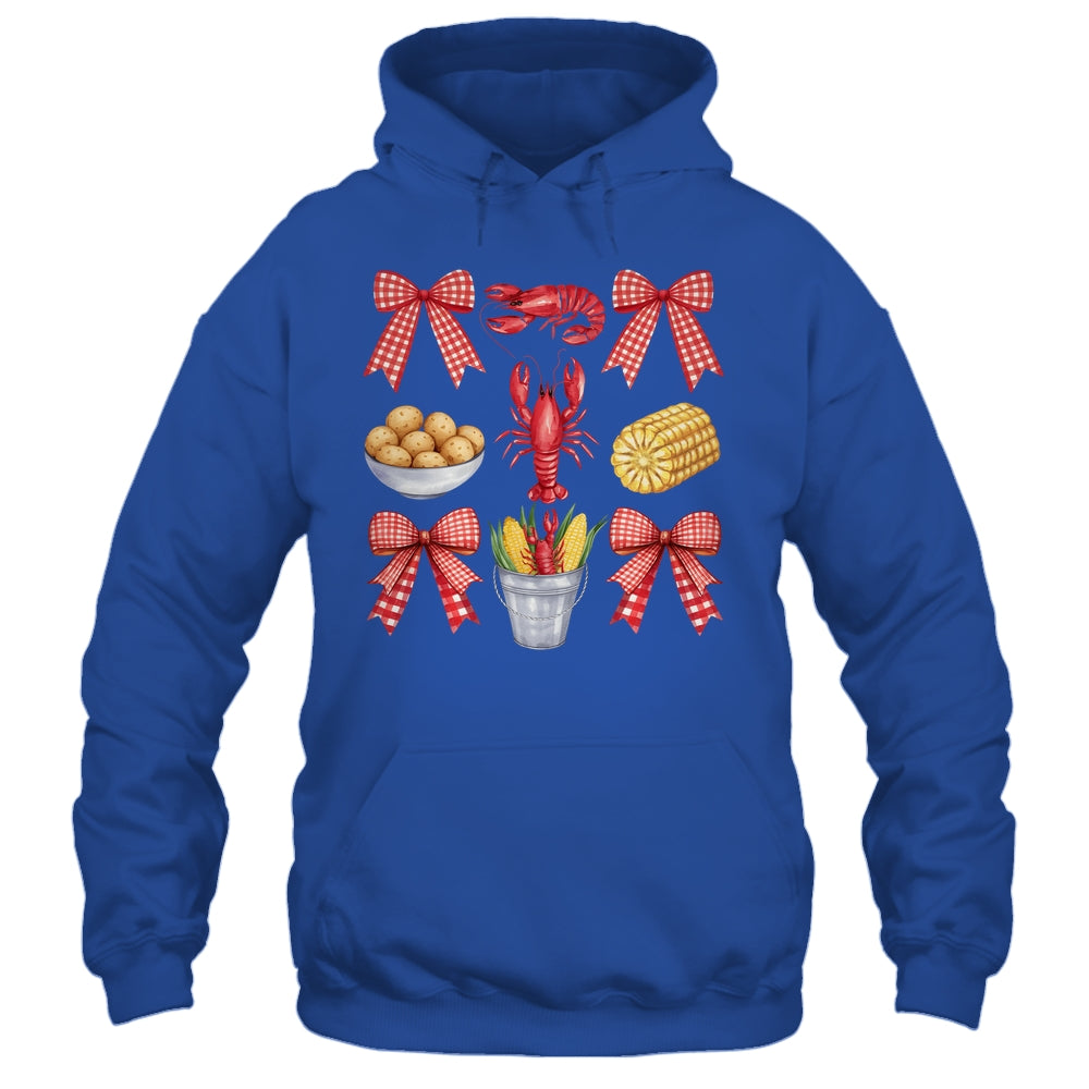 Pink Bow Cute Coquette Crawfish Boil Season Girl Aesthetic Shirt & Tank Top | teecentury