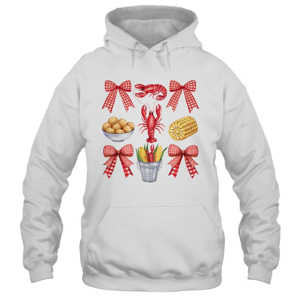 Pink Bow Cute Coquette Crawfish Boil Season Girl Aesthetic Shirt & Tank Top | teecentury