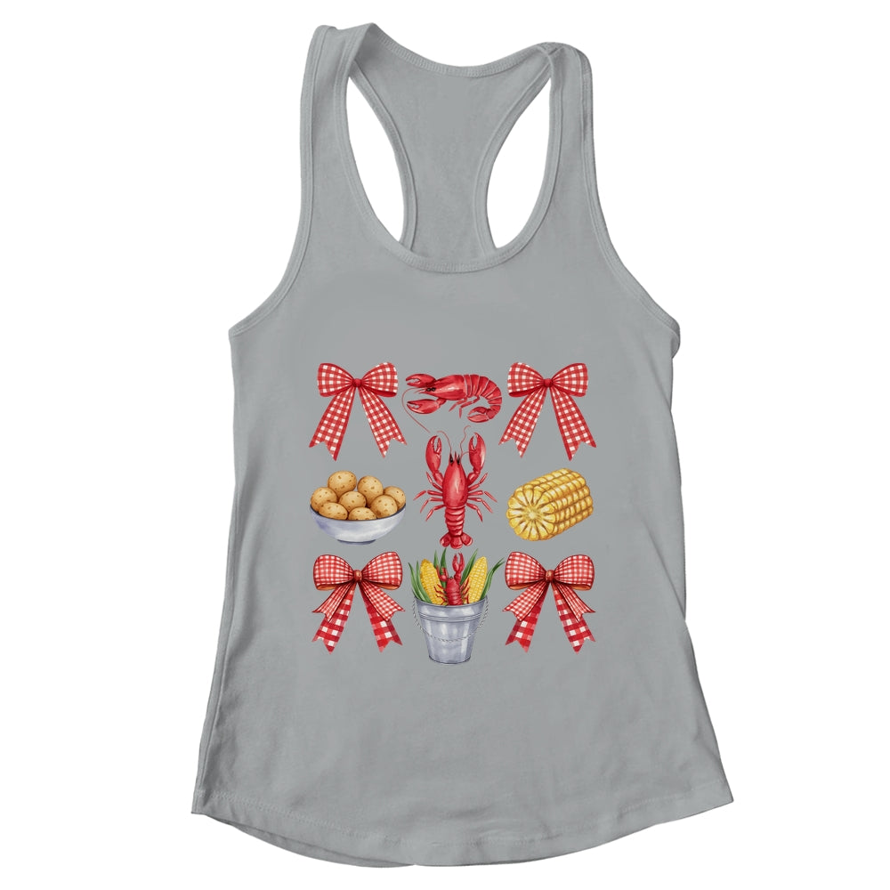 Pink Bow Cute Coquette Crawfish Boil Season Girl Aesthetic Shirt & Tank Top | teecentury