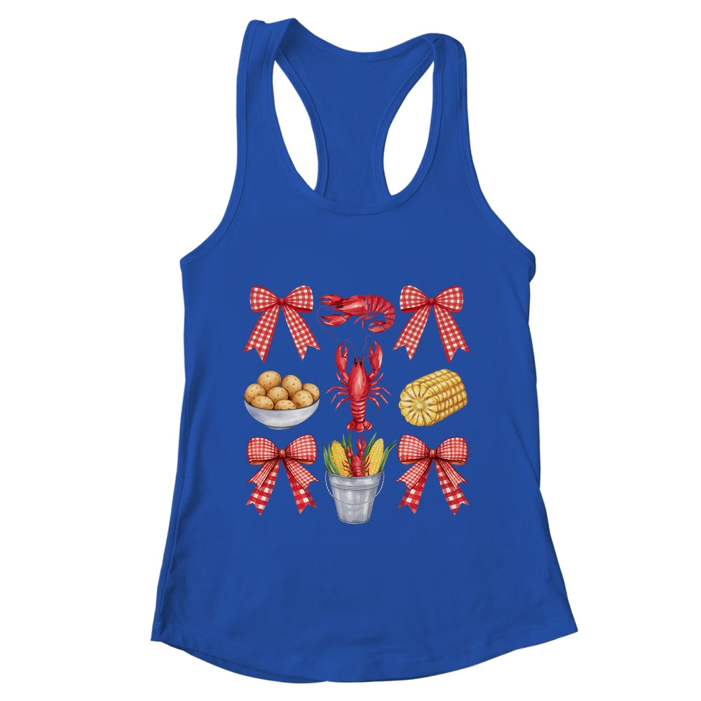 Pink Bow Cute Coquette Crawfish Boil Season Girl Aesthetic Shirt & Tank Top | teecentury