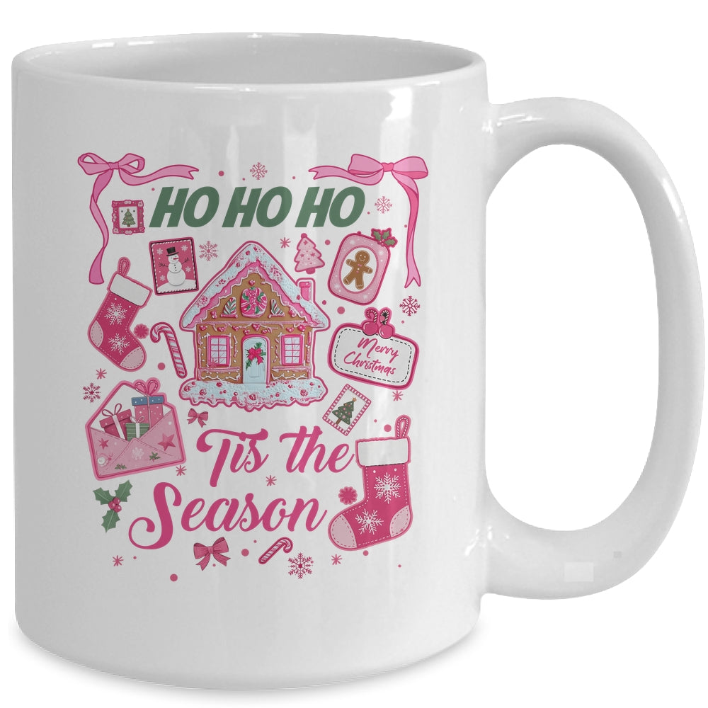 Pink Christmas Tis The Season Xmas Cute Girly Holiday Women Mug | teecentury