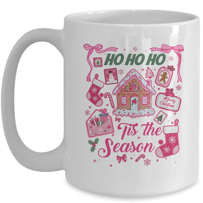 Pink Christmas Tis The Season Xmas Cute Girly Holiday Women Mug | teecentury