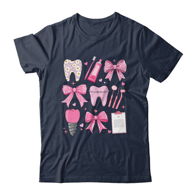Pink Coquette Bow Cute Teeth Dentist Squad Dental Assistant Shirt & Hoodie | teecentury