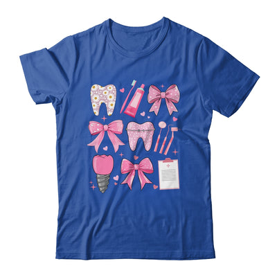 Pink Coquette Bow Cute Teeth Dentist Squad Dental Assistant Shirt & Hoodie | teecentury