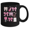 Pink Coquette Bow Cute Teeth Dentist Squad Dental Assistant Mug | teecentury